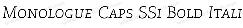 Monologue Caps SSi Bold Italic Small Caps字体转换